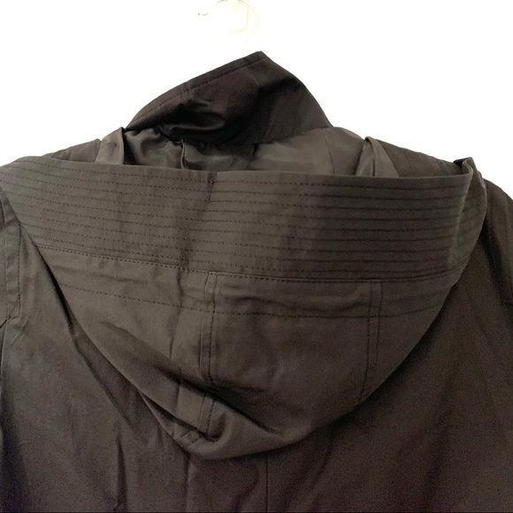 NWT Cole Haan Women’s Hooded Black Trench Coat - Picture 6 of 8